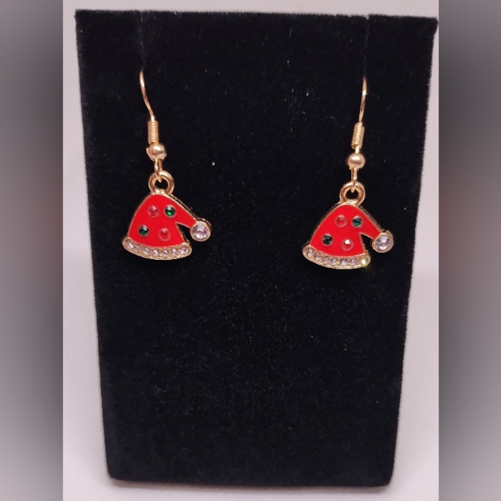 Earrings Christmas Santa Hat Women's‎ Dangle New f61